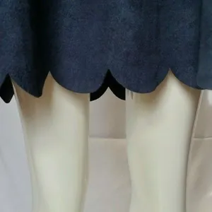Altar'd State Blue Faux Suede Lace Mini Dress Scallop Hem Boho‎ Festival Largeye thumbnail 7