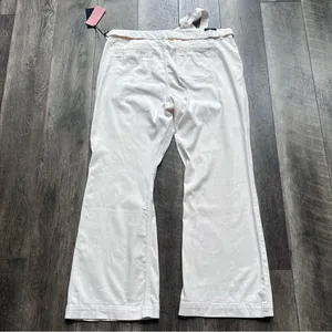 Jen7 by 7 For All Mankind Belted Wide Leg Trouser Pants Size 18 Off White NWT thumbnail 11