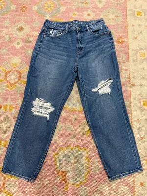 American Eagle Stretch Mom Straight Jeans thumbnail 2