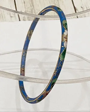 Vintage Cloisonné Skinny Bangle Bracelet thumbnail 6