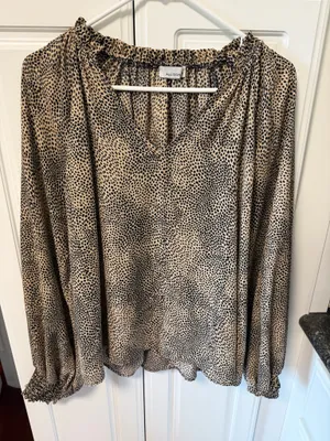 Boutique XL Leopard Print XL Blouse Brown thumbnail 1