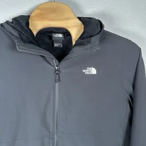The‎ North Face Shelbe Raschel Hoodie Jacket Sz XXL Black Zip-Front Fleece-Lined thumbnail 2
