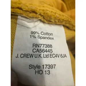 J.Crew Factory Matchstick Corduroy Pants Mustard Yellow 24S Style 17397 NWT thumbnail 7