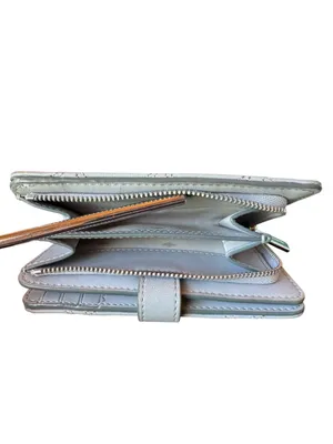 Kate Spade New York Gray Quilted Zip Around Wallet Bifold Organizer thumbnail 12