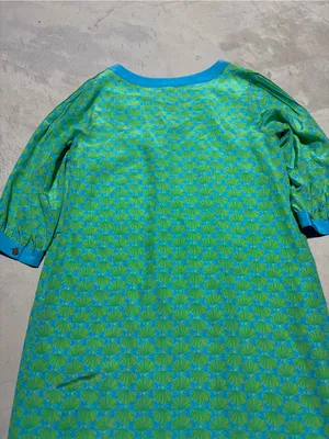 Lilly Pulitzer silk Turquoise lime seashell clam Dress 14 thumbnail 8