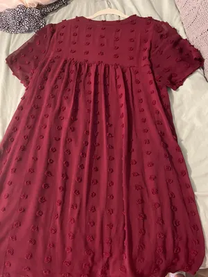 JODIFL Burgundy Textured Dress thumbnail 3