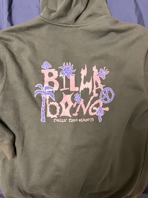 green oversized zip up billabong thumbnail 3
