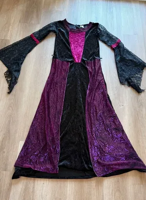 Gothic Renaissance Sorceress Velvet Lace Purple Pink Size М Halloween thumbnail 1