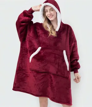 Giant Christmas Blanket Hoodie Santa thumbnail 1