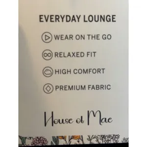 House of Mae Black Textured Waffle Knit Joggers Everyday Lounge Pants Large NEW thumbnail 6