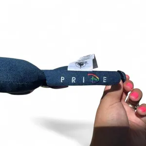 Disney Parks Pride Minnie Ears Denim Rainbow Bow Embroidered Authentic thumbnail 5