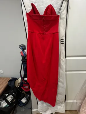 Lovers and friends Red Strapless Cocktail Dress size small thumbnail 5