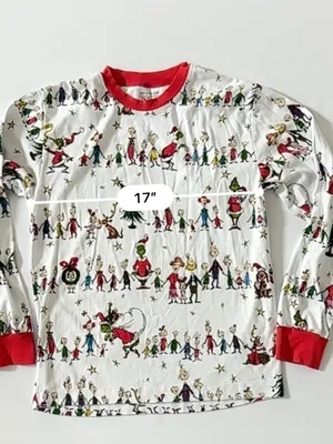 Pottery Barn Kids Grinch Christmas Pajama Top Adult Medium thumbnail 4