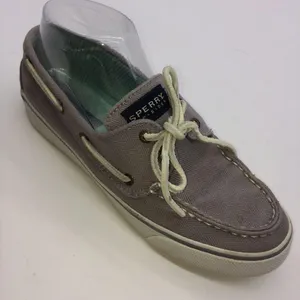 Sperry Top Siders Bahama with Gray Herringbone Cotton Canvas for Wormen thumbnail 6