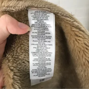 Liz Claiborne Vintage Faux Fur Faux Suede Brown Toggle Jacket Size L thumbnail 3