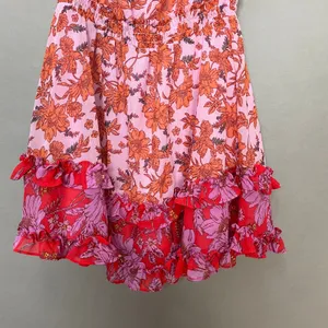 Jessica Simpson Floral Dress Off the Shoulder Amelia Pink Orange Size XS Girly thumbnail 7
