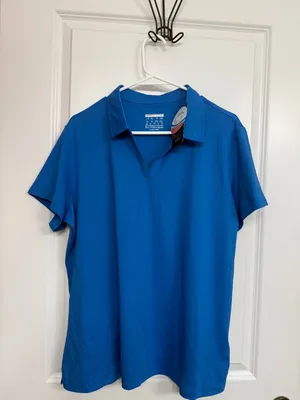 NWT Blue UPF Moisture Wicking Golf Polo Shirt Women’s XL thumbnail 3