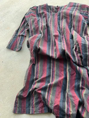 Vintage J.Peterman Striped V‎ Neck Maxi Dress Red Size L thumbnail 4