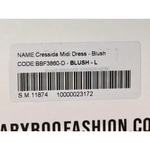 NWT Babyboo Cressida Blush Pink Halter Corset Fit & Flare Midi Dress Womens Sz L thumbnail 14