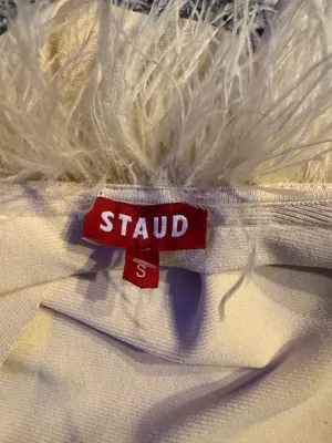 Staud Nellie Feather Crop Top thumbnail 4
