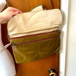 80s wide deco crossbody bag brown thumbnail 3