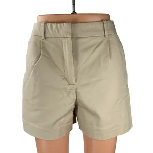 Zara Womens Beige Khaki High Waisted Utility Straight Mini Casual Shorts Size XS thumbnail 2