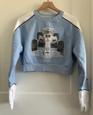 Pacsun Formula 1 cropped crewneck thumbnail 1