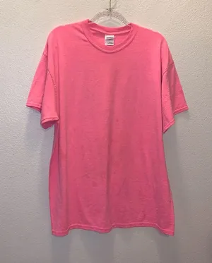 Gildan pink funny life is short casual short sleeve top thumbnail 2