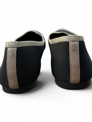 Birdies The Blackbird Flats Black Knit Heart Toe Size 7.5 Slip On Minimal Chic thumbnail 7