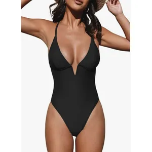 CUPSHE Women X-Small Swimsuit 1-Piece Bathing Suit‎ Deep V Neck Crisscross thumbnail 5