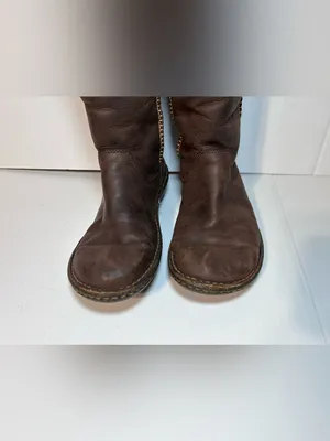 UGG SN 5139 brown leather shearling tall boots winter size 9 thumbnail 4