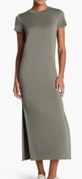 SPANX® AirEssentials Stripe Side Slit Maxi Dress, Frost Moss, sXL, NWOT #50572R thumbnail 1