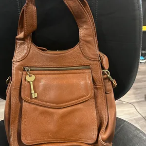 Fossil Tan Leather ShoulderCrossbody  Bag thumbnail 2