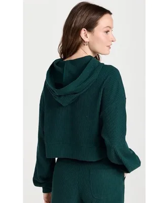 Alo Yoga Muse Hoodie in Midnight Green thumbnail 2