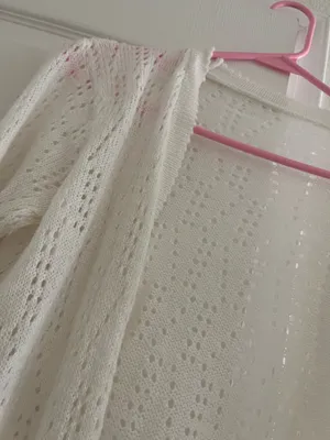 crochet cardigan White thumbnail 2