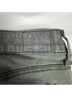 American Eagle Super Super Stretch X Jeggings 14 Regular Gray Utility Pants thumbnail 5