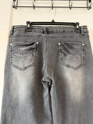 Flamingals Flare Wide Leg Jeans Black Size XL thumbnail 6