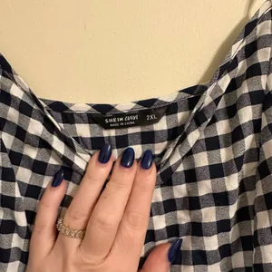 SHEIN Blue Gingham Tiered Sun Dresses Size 2XL thumbnail 3