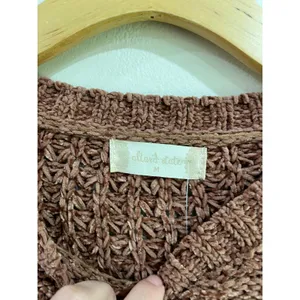 Altar'd State Chenille Open Knit Sweater‎ Brown Cozy Boho Size M NWT thumbnail 5