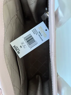 Michael Kors Mirella Medium Pebbled Leather Tote Bag - Powder Blush Multi thumbnail 8