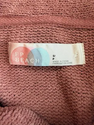 Free People FP Beach Bino Pullover Sweater Mauve Pink/ Dusty Rose Cozy S thumbnail 6