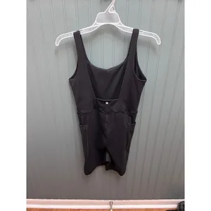 Calia by Carrie Underwood Black Athletic‎ Romper Bodysuit Women Size M Open Back thumbnail 3
