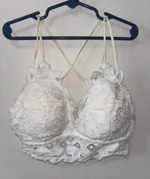 Wishlist White Lace Bralette with Crisscross Straps thumbnail 1