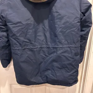Lands End Womens Goose Down Parka Jacket Navy Blue Gore Tex Removable Hood Small thumbnail 9