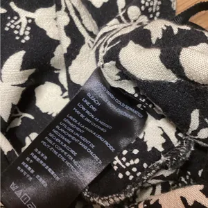 Free People Carmen One Shoulder Tie Waist Tropical Black And Ivory Floral Medium thumbnail 11