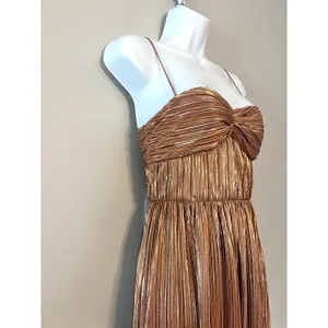 Lovers and Friends Sleeveless Emmy Rose Gold Pleated Maxi Gown XS thumbnail 10