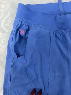 Med Couture Straight-Leg Scrub Pants in Periwinkle thumbnail 5