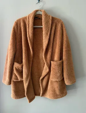 SheIn Fleece Cardigan Jacket thumbnail 1