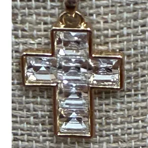 Park Lane Sacred Gold Cross Pendant Necklace Baguette CZ Crystals thumbnail 3