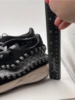 Nike Air Footscape Woven Black and Smoke Grey Nike Woven Slip-On Sneakers SZ5.5 thumbnail 5
